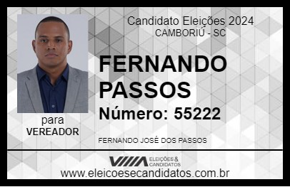 Candidato FERNANDO PASSOS 2024 - CAMBORIÚ - Eleições