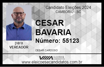 Candidato CEZAR BAVARIA 2024 - CAMBORIÚ - Eleições