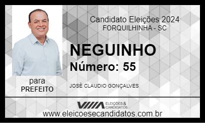 Candidato NEGUINHO 2024 - FORQUILHINHA - Eleições