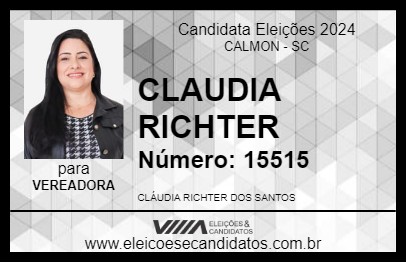 Candidato CLAUDIA RICHTER 2024 - CALMON - Eleições