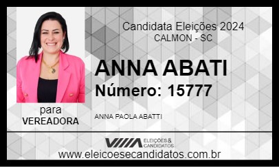 Candidato ANNA ABATI 2024 - CALMON - Eleições