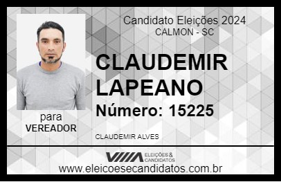 Candidato CLAUDEMIR LAPEANO 2024 - CALMON - Eleições