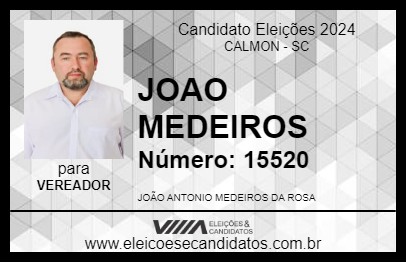 Candidato JOAO MEDEIROS 2024 - CALMON - Eleições