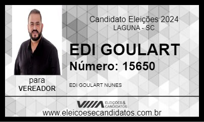 Candidato EDI GOULART 2024 - LAGUNA - Eleições