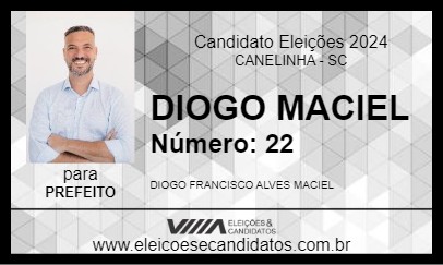 Candidato DIOGO MACIEL 2024 - CANELINHA - Eleições