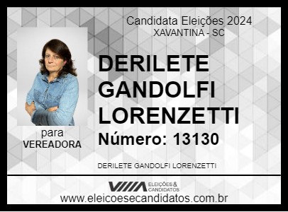 Candidato DERILETE GANDOLFI LORENZETTI 2024 - XAVANTINA - Eleições