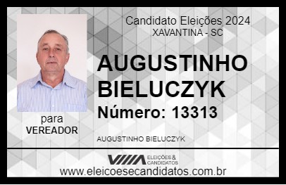 Candidato AUGUSTINHO BIELUCZYK 2024 - XAVANTINA - Eleições