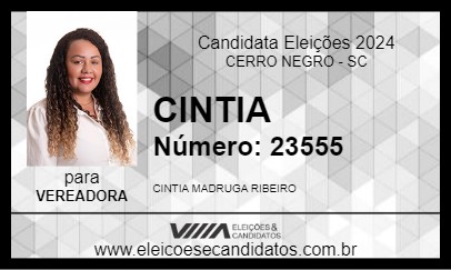 Candidato CINTIA 2024 - CERRO NEGRO - Eleições