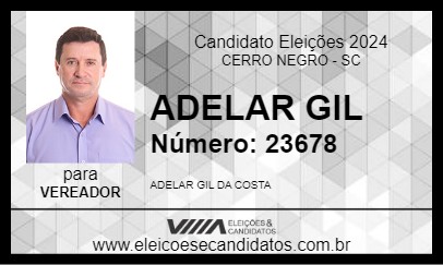 Candidato ADELAR GIL 2024 - CERRO NEGRO - Eleições