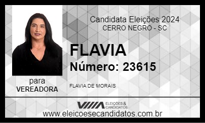 Candidato FLAVIA 2024 - CERRO NEGRO - Eleições