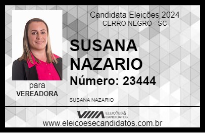 Candidato SUSANA NAZARIO 2024 - CERRO NEGRO - Eleições