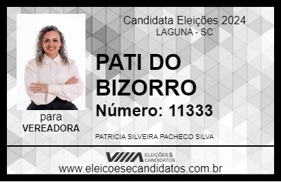 Candidato PATI DO BIZORRO 2024 - LAGUNA - Eleições