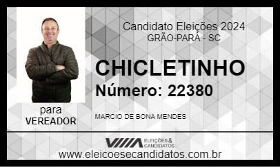 Candidato CHICLETINHO 2024 - GRÃO-PARÁ - Eleições