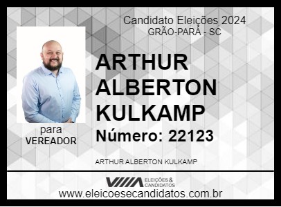 Candidato ARTHUR ALBERTON KULKAMP 2024 - GRÃO-PARÁ - Eleições