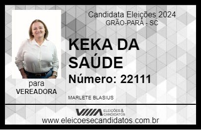 Candidato KEKA DA SAÚDE 2024 - GRÃO-PARÁ - Eleições