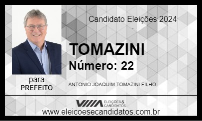 Candidato TOMAZINI 2024 - SÃO BENTO DO SUL - Eleições