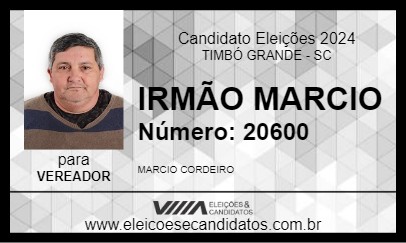 Candidato IRMÃO MARCIO 2024 - TIMBÓ GRANDE - Eleições