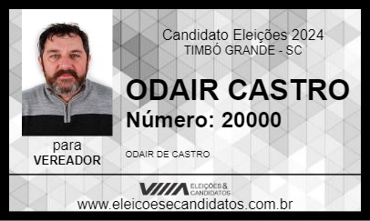 Candidato ODAIR CASTRO 2024 - TIMBÓ GRANDE - Eleições