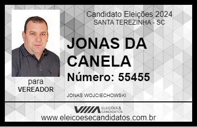 Candidato JONAS DA CANELA 2024 - SANTA TEREZINHA - Eleições