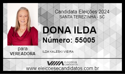 Candidato DONA ILDA 2024 - SANTA TEREZINHA - Eleições