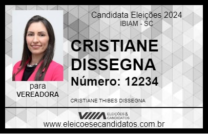 Candidato CRISTIANE DISSEGNA 2024 - IBIAM - Eleições