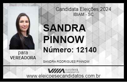 Candidato SANDRA PINNOW 2024 - IBIAM - Eleições