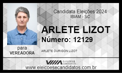 Candidato ARLETE LIZOT 2024 - IBIAM - Eleições