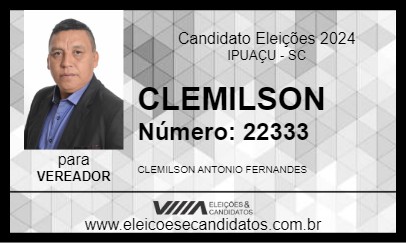 Candidato CLEMILSON 2024 - IPUAÇU - Eleições