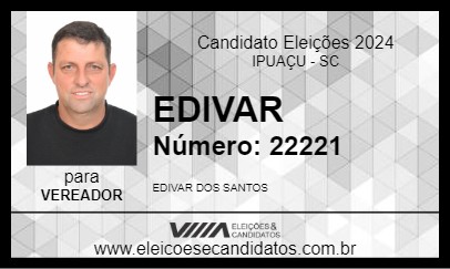 Candidato EDIVAR 2024 - IPUAÇU - Eleições