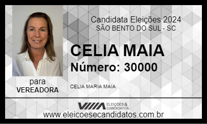 Candidato CELIA MAIA 2024 - SÃO BENTO DO SUL - Eleições