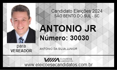 Candidato ANTONIO JR 2024 - SÃO BENTO DO SUL - Eleições