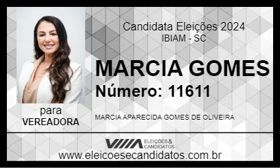 Candidato MARCIA GOMES 2024 - IBIAM - Eleições