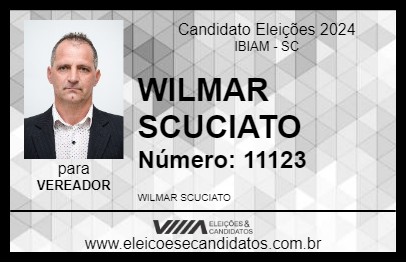 Candidato WILMAR SCUCIATO 2024 - IBIAM - Eleições