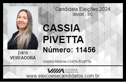 Candidato CASSIA PIVETTA 2024 - IBIAM - Eleições