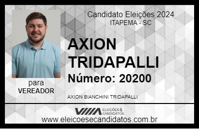 Candidato AXION  TRIDAPALLI 2024 - ITAPEMA - Eleições