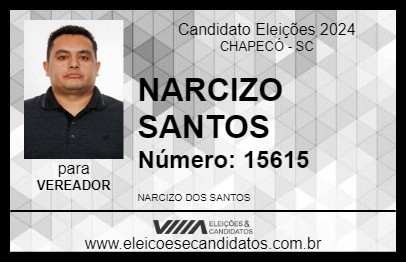 Candidato NARCIZO SANTOS 2024 - CHAPECÓ - Eleições