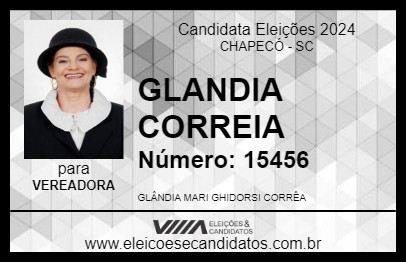 Candidato GLANDIA CORREIA 2024 - CHAPECÓ - Eleições