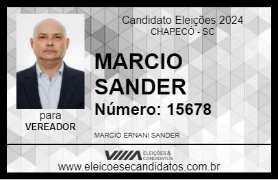 Candidato MARCIO SANDER 2024 - CHAPECÓ - Eleições