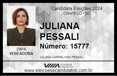 Candidato JULIANA PESSALI 2024 - CHAPECÓ - Eleições