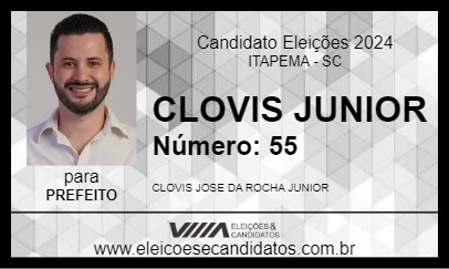 Candidato CLOVIS JUNIOR 2024 - ITAPEMA - Eleições