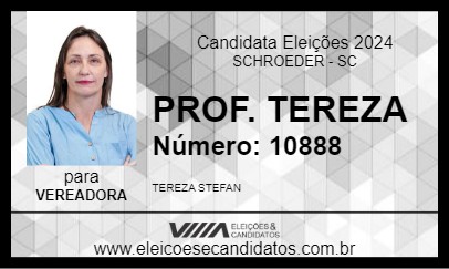 Candidato PROF. TEREZA 2024 - SCHROEDER - Eleições