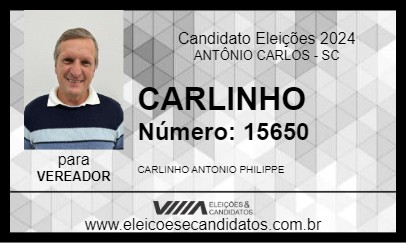 Candidato CARLINHO 2024 - ANTÔNIO CARLOS - Eleições