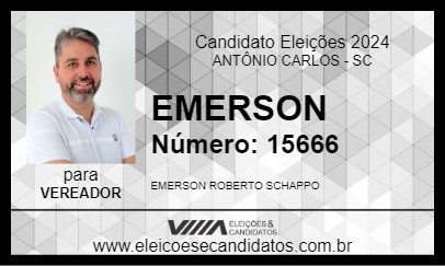 Candidato EMERSON 2024 - ANTÔNIO CARLOS - Eleições