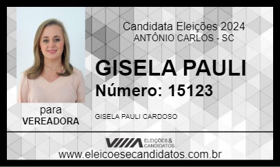 Candidato GISELA PAULI 2024 - ANTÔNIO CARLOS - Eleições