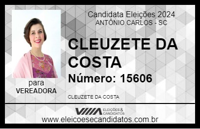 Candidato CLEUZETE DA COSTA 2024 - ANTÔNIO CARLOS - Eleições