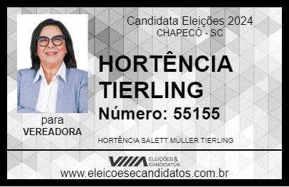 Candidato HORTÊNCIA TIERLING 2024 - CHAPECÓ - Eleições