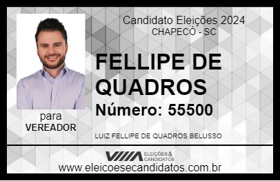 Candidato FELLIPE DE QUADROS 2024 - CHAPECÓ - Eleições