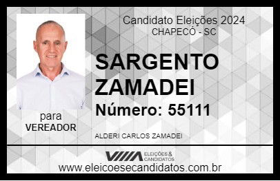 Candidato SARGENTO ZAMADEI 2024 - CHAPECÓ - Eleições