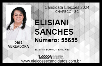 Candidato ELISIANI SANCHES 2024 - CHAPECÓ - Eleições