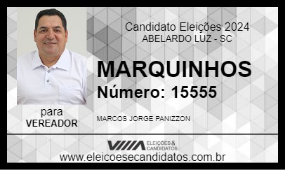 Candidato MARQUINHOS 2024 - ABELARDO LUZ - Eleições